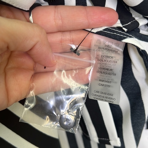 Karl Lagerfeld - Paris Stripes Hi Low Oversized Button Down Blouse Size Small - Picture 11 of 13